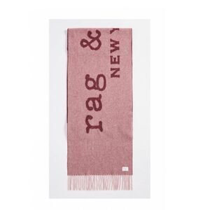 Rag & Bone Pink Logo Scarf.